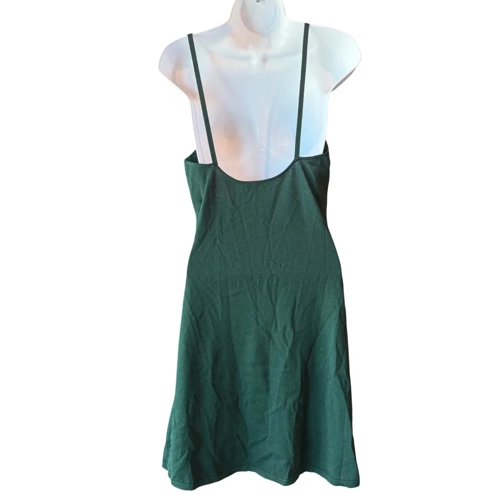 Sandro Paris Dark Green Slip‎ Dress Women's Size Small/Medium? Use Measurements - Picture 2 of 10